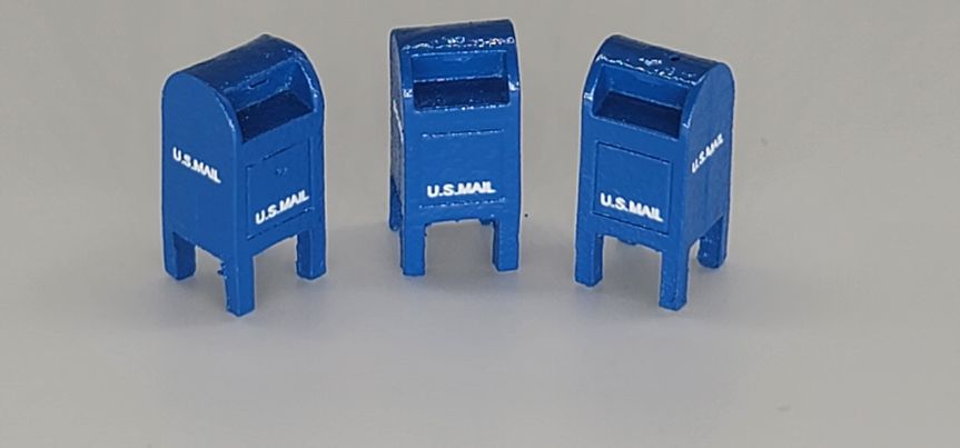 Custom U.S. Mail Street Box 1955-1971 Blue(3) (S Scale)